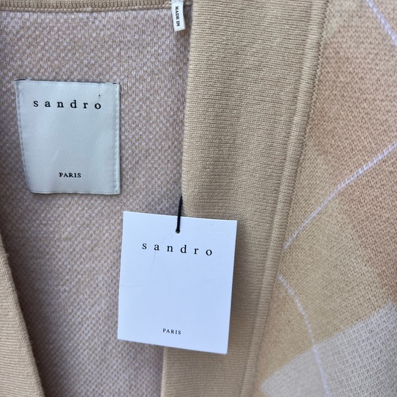Sandro Paris Open Cardigan Womens 1 Small Wool Cashmere Blend Glenda Jumper $445 - Picture 6 of 11